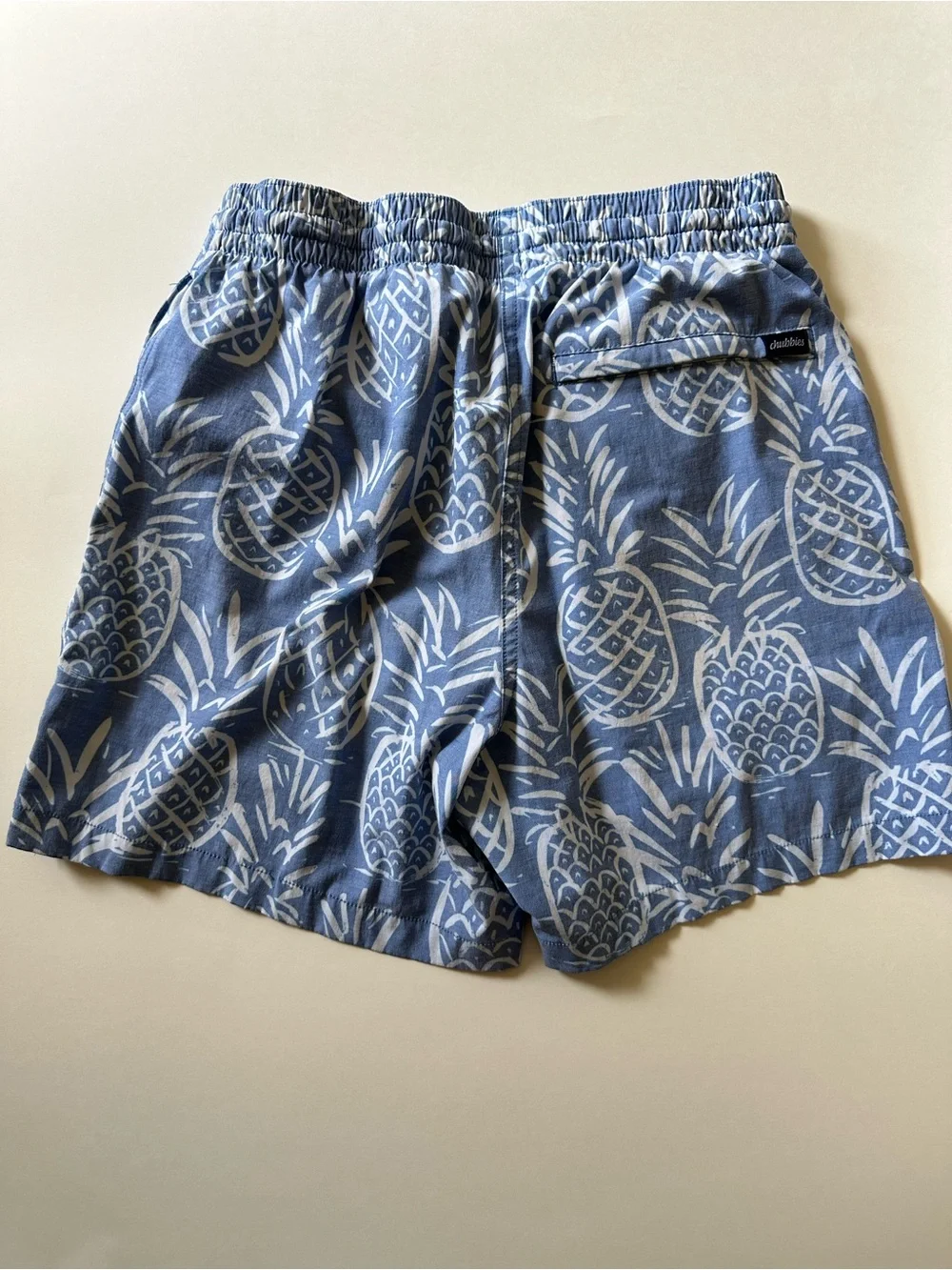 Chubbies Blue Pineapple The Thigh-napples swim trunks